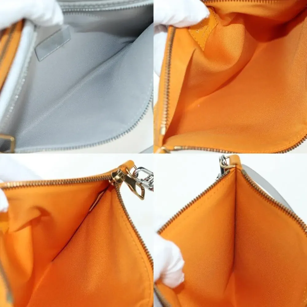Louis Vuitton Monogram Flat Messenger Shoulder Bag Yellow